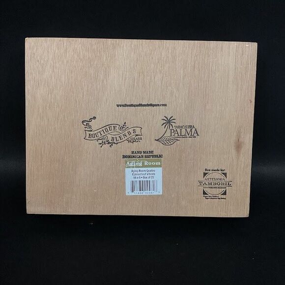 Aging Room - Connecticut - Quattro Vibrato - Empty Cigar Box -Beige -Collectible - Picture 3 of 8